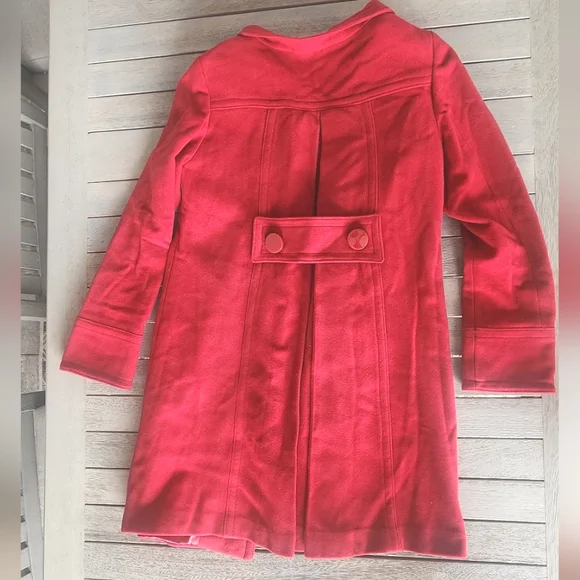 Bebe | Woman's Red Wool Peacoat | SZ Small - Picture 2 of 4